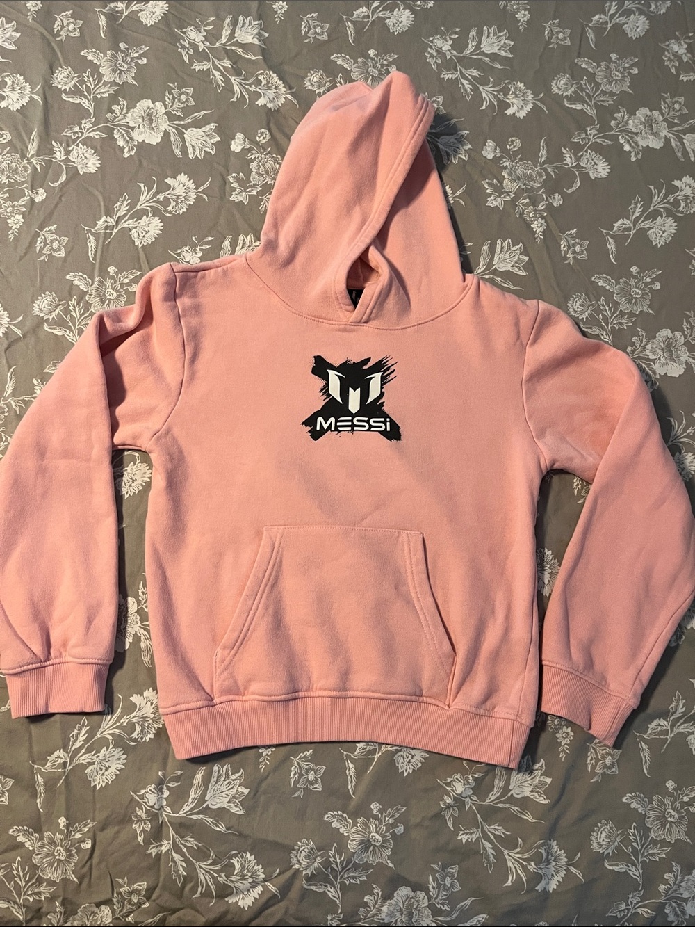 Old Navy Pink Messi Logo Kids Hoodie